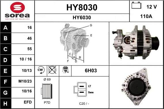 SNRA HY8030 - Alternatore autozon.pro