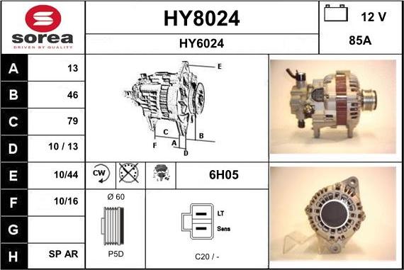 SNRA HY8024 - Alternatore autozon.pro