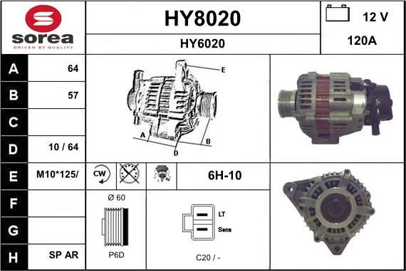 SNRA HY8020 - Alternatore autozon.pro