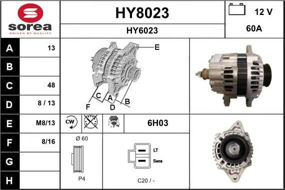 SNRA HY8023 - Alternatore autozon.pro