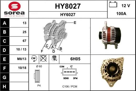 SNRA HY8027 - Alternatore autozon.pro