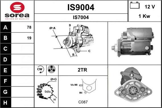 SNRA IS9004 - Motorino d'avviamento autozon.pro