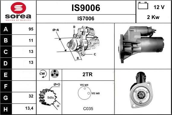 SNRA IS9006 - Motorino d'avviamento autozon.pro