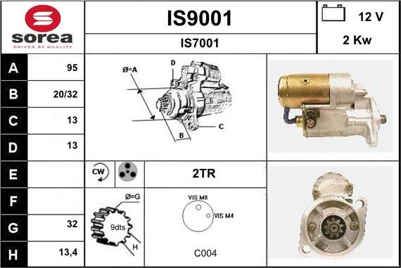 SNRA IS9001 - Motorino d'avviamento autozon.pro