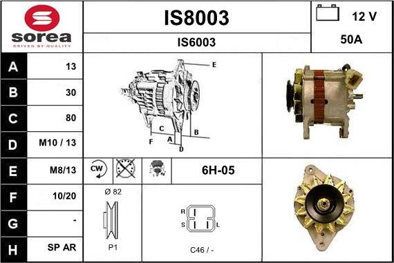 SNRA IS8003 - Alternatore autozon.pro