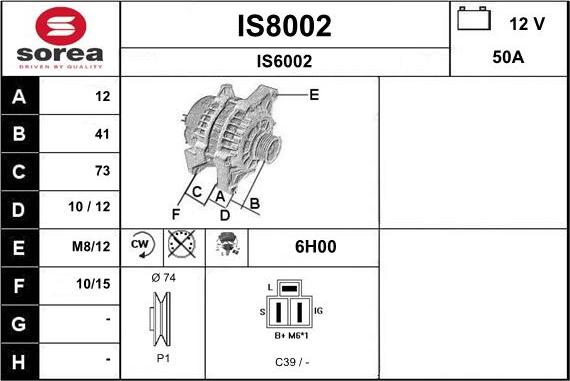 SNRA IS8002 - Alternatore autozon.pro