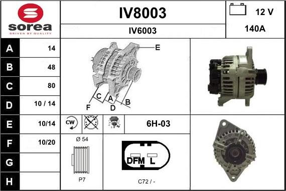 SNRA IV8003 - Alternatore autozon.pro