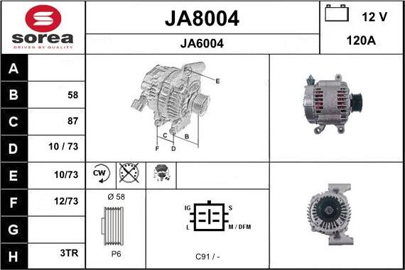 SNRA JA8004 - Alternatore autozon.pro