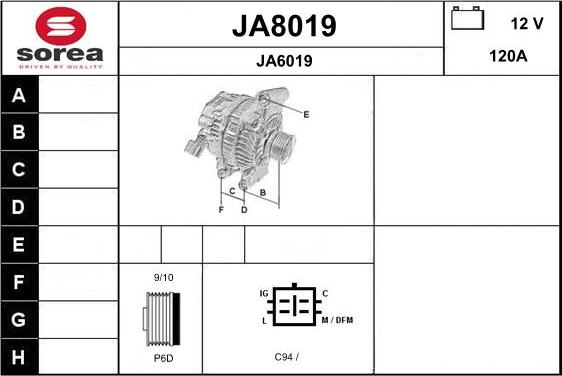 SNRA JA8019 - Alternatore autozon.pro