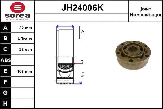 SNRA JH24006K - Kit giunti, Semiasse autozon.pro