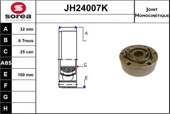 SNRA JH24007K - Kit giunti, Semiasse autozon.pro