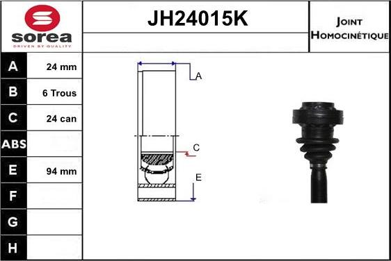 SNRA JH24015K - Kit giunti, Semiasse autozon.pro