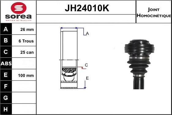 SNRA JH24010K - Kit giunti, Semiasse autozon.pro