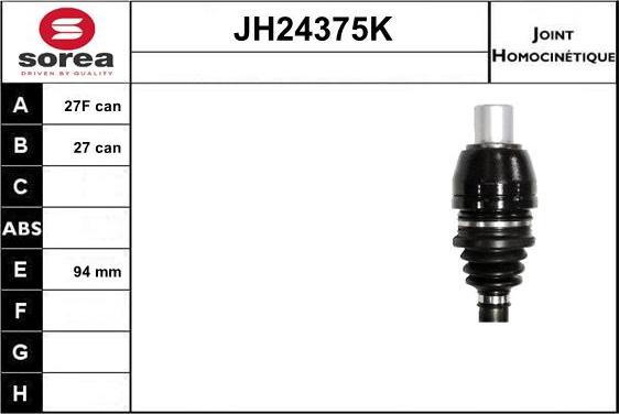 SNRA JH24375K - Kit giunti, Semiasse autozon.pro