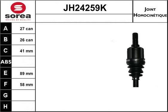 SNRA JH24259K - Kit giunti, Semiasse autozon.pro