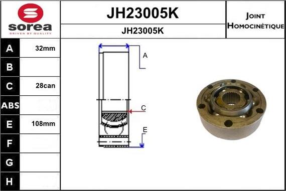 SNRA JH23005K - Kit giunti, Semiasse autozon.pro