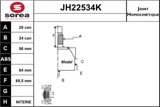 SNRA JH22534K - Kit giunti, Semiasse autozon.pro