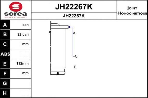 SNRA JH22267K - Kit giunti, Semiasse autozon.pro