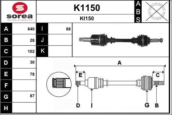 SNRA K1150 - Albero motore / Semiasse autozon.pro