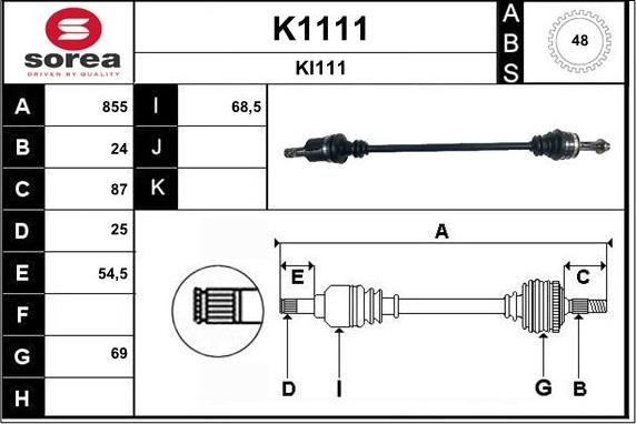 SNRA K1111 - Albero motore / Semiasse autozon.pro