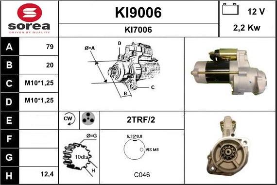 SNRA KI9006 - Motorino d'avviamento autozon.pro