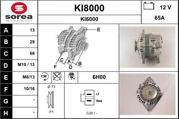 SNRA KI8000 - Alternatore autozon.pro