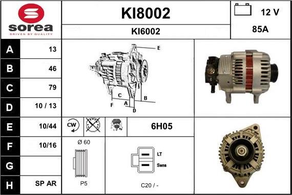 SNRA KI8002 - Alternatore autozon.pro