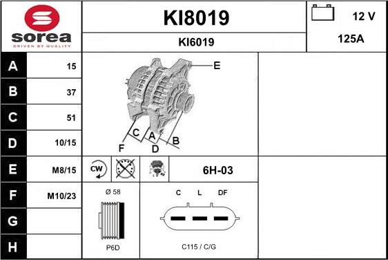 SNRA KI8019 - Alternatore autozon.pro