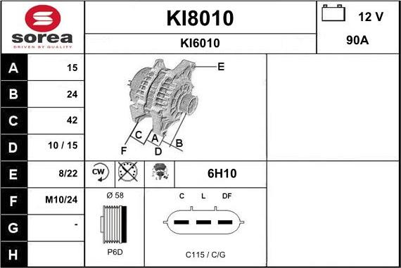 SNRA KI8010 - Alternatore autozon.pro