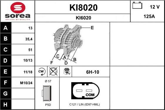 SNRA KI8020 - Alternatore autozon.pro