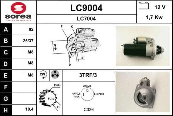 SNRA LC9004 - Motorino d'avviamento autozon.pro