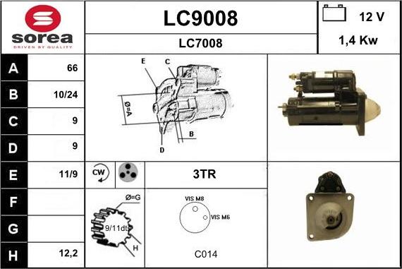 SNRA LC9008 - Motorino d'avviamento autozon.pro