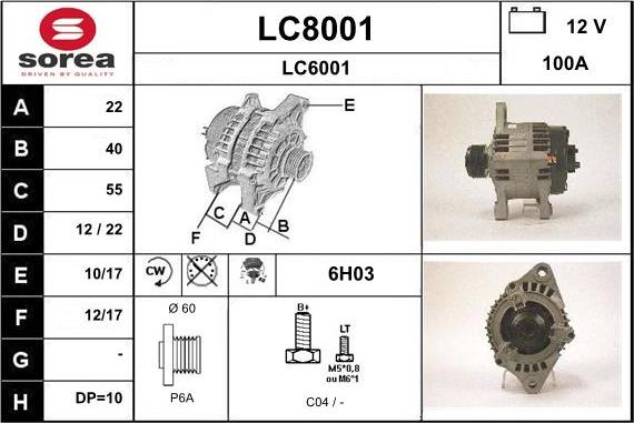 SNRA LC8001 - Alternatore autozon.pro