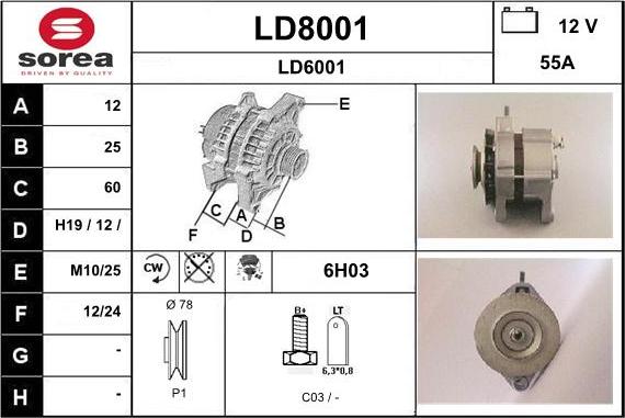 SNRA LD8001 - Alternatore autozon.pro