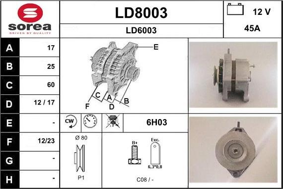 SNRA LD8003 - Alternatore autozon.pro