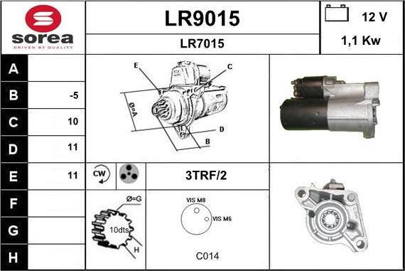 SNRA LR9015 - Motorino d'avviamento autozon.pro