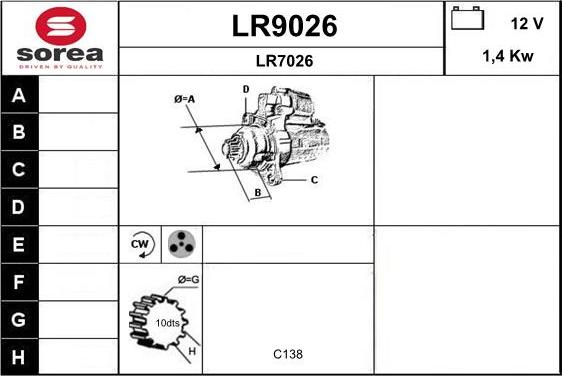 SNRA LR9026 - Motorino d'avviamento autozon.pro