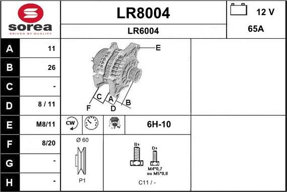 SNRA LR8004 - Alternatore autozon.pro