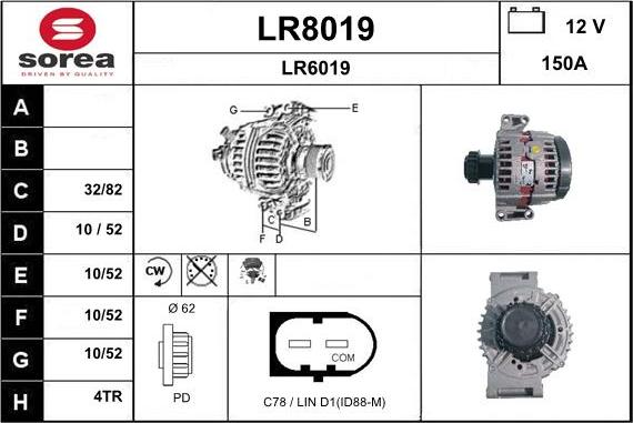 SNRA LR8019 - Alternatore autozon.pro