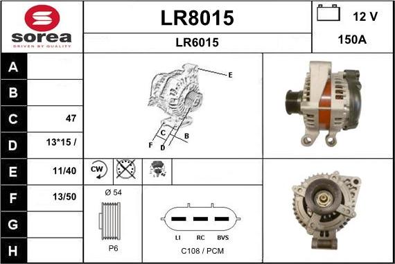 SNRA LR8015 - Alternatore autozon.pro