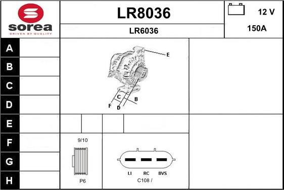 SNRA LR8036 - Alternatore autozon.pro