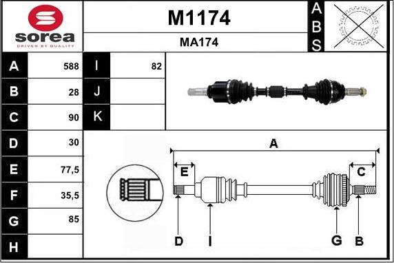 SNRA M1174 - Albero motore / Semiasse autozon.pro