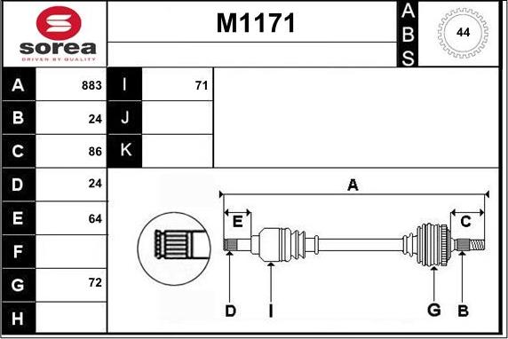 SNRA M1171 - Albero motore / Semiasse autozon.pro