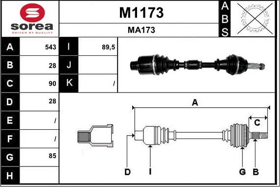 SNRA M1173 - Albero motore / Semiasse autozon.pro