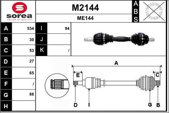 SNRA M2144 - Albero motore / Semiasse autozon.pro