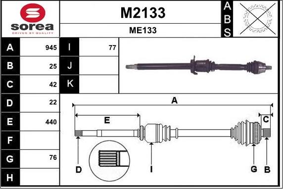 SNRA M2133 - Albero motore / Semiasse autozon.pro