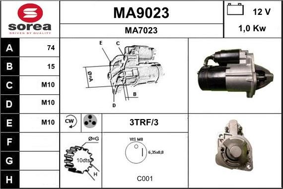 SNRA MA9023 - Motorino d'avviamento autozon.pro