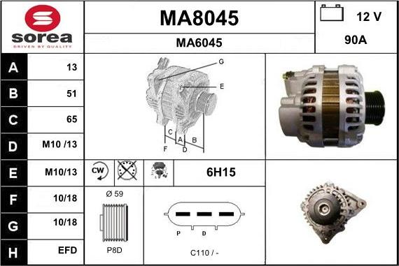 SNRA MA8045 - Alternatore autozon.pro