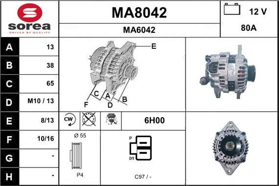 SNRA MA8042 - Alternatore autozon.pro