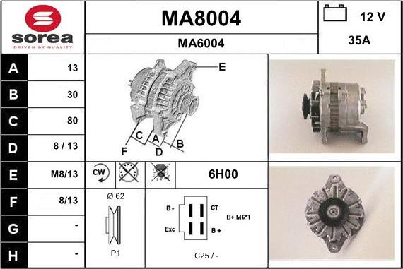 SNRA MA8004 - Alternatore autozon.pro